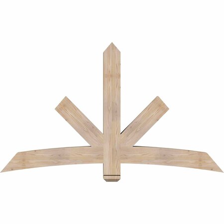 Ekena Millwork Alberta Smooth Timber Gable Bracket, Douglas Fir, 72"W x 42"H x 5 1/2"D x 5 1/2"F, 14/12 Pitch GBW072X42X0606ALB00SDF